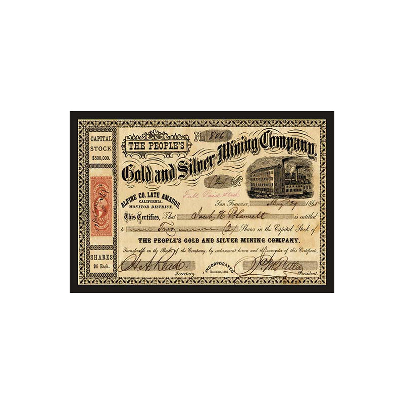 «Gold and Silver Mining Company», affiche vintage