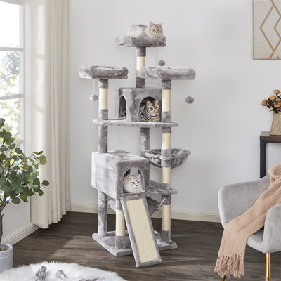 Arbre à chat luxueux à plusieurs niveaux - aire de jeu intérieure parfaite pour les grandes races