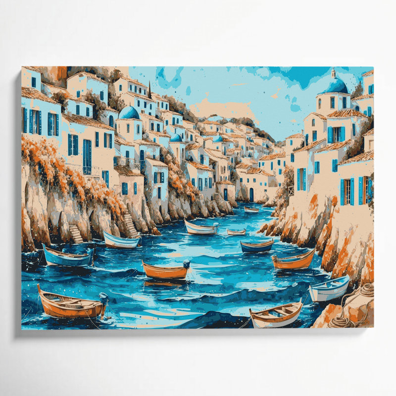 Art mural sur toile beige, H 16 po x l 20 po