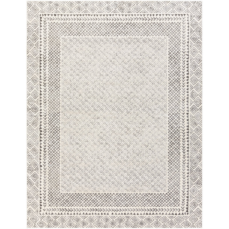 Calvo Light Beige/Charcoal Area Rug, Rectangle 9'3" x 12'3"