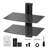 2 Tiers Wall Mounted AV Media Stand Adjustable Floating Projector Shelf