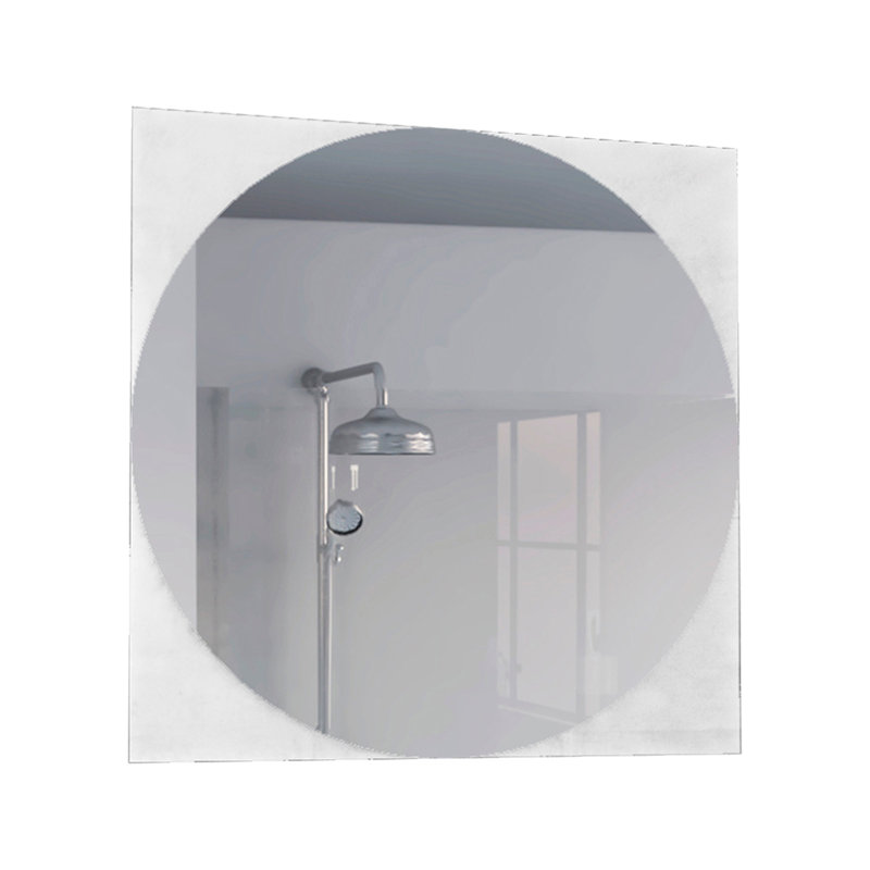 Miroir Mundip, avec bordures de sablage, forme carrée