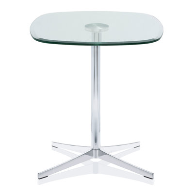 Axium Table Glass Top Metal Base Dining Table