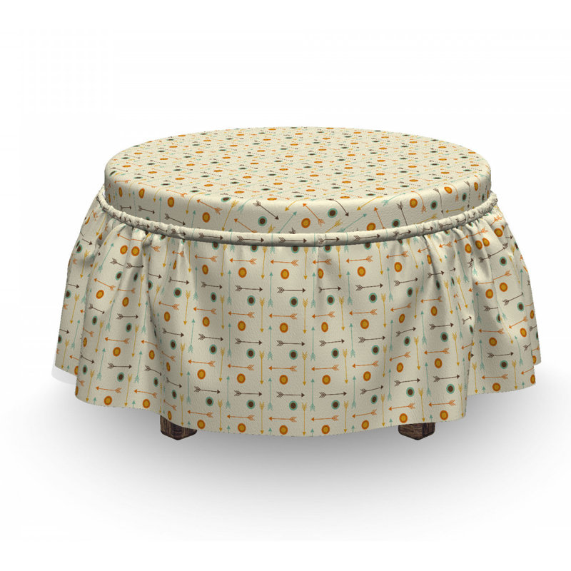 Housse pour repose-pieds à coussins carrés, Motif 2