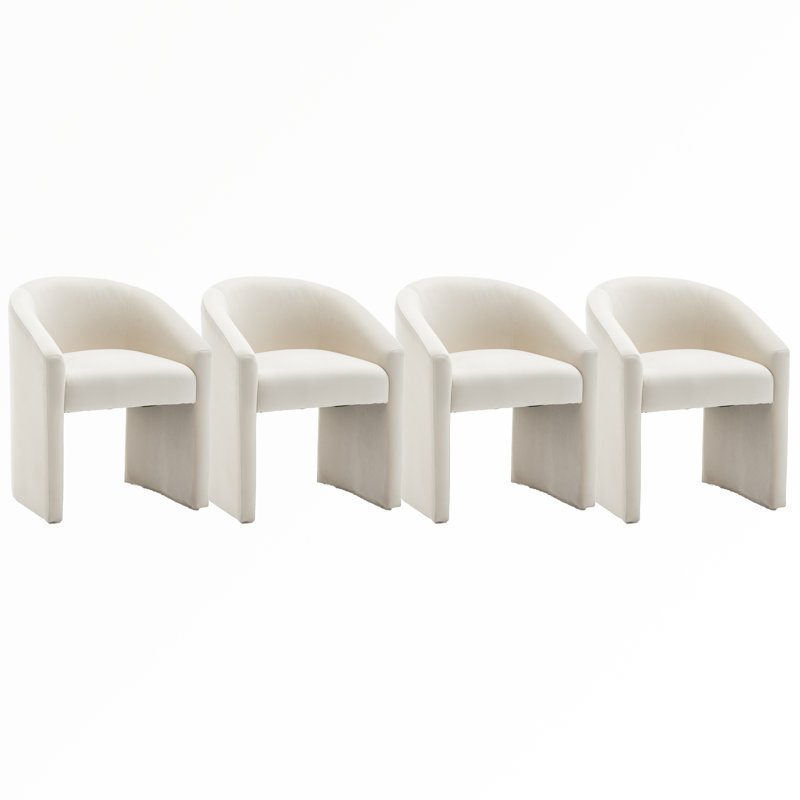 Halley Velvet Upholstered Dining Chair, Beige