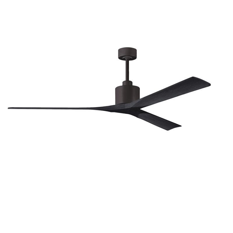 Nan XL 3 - Ventilateur de plafond, Bronze texturé, Noir mat