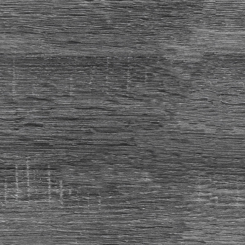 Bibliothèque en bois à cinq tablettes avec moulure sur le devant gris vieilli