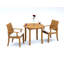 3 Pcs Grade-A Teak Wood Dining Set: 36" Round Table And 2 Lagos Arm Chairs #11LG0702-141481523
