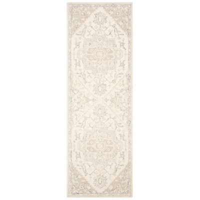 Micro-Loop Oriental Area Rug In Ivory / Beige