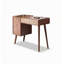 Coiffeuse et armoire de maquillage en noyer noir moderne minimaliste moderne