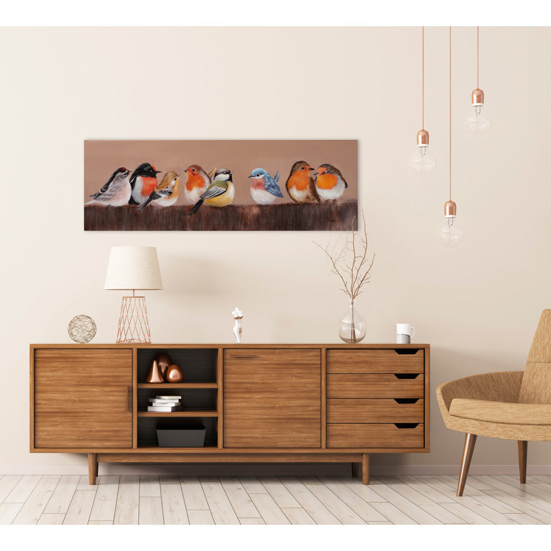 Bird Flock - Wrapped Canvas Painting