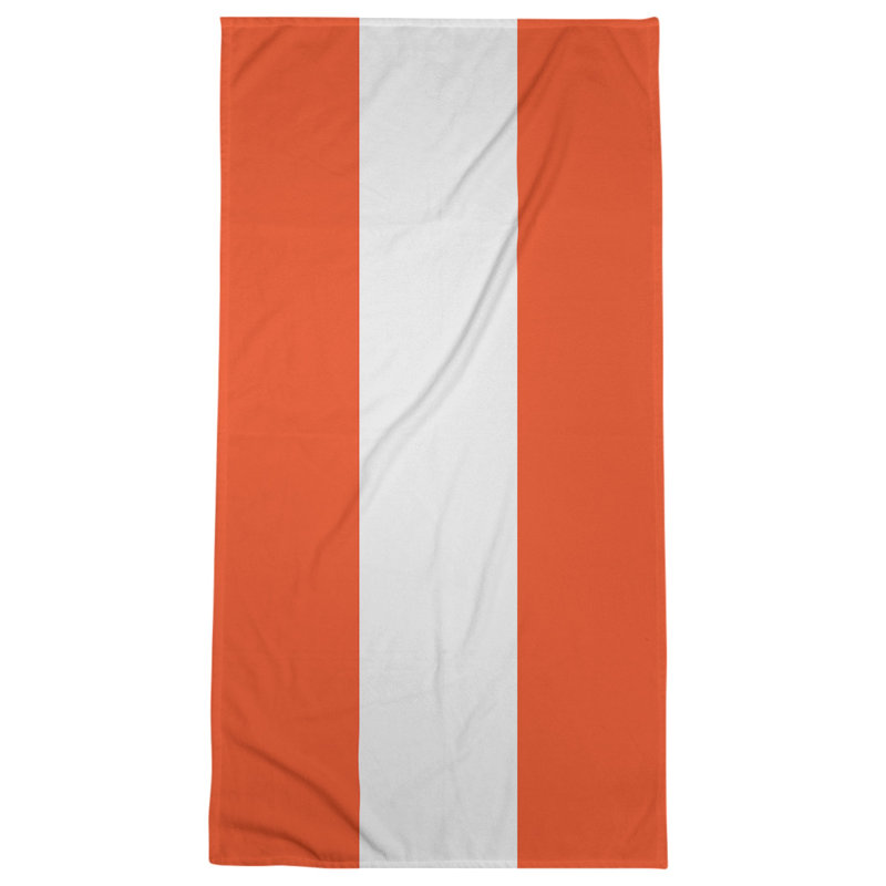 Bath Towel, Light Orange/Off White