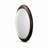 Mirror, Convex Profile, Aluminum Frame, MDF Back Panel, Modernist Mixed-Material Buildened Bronze