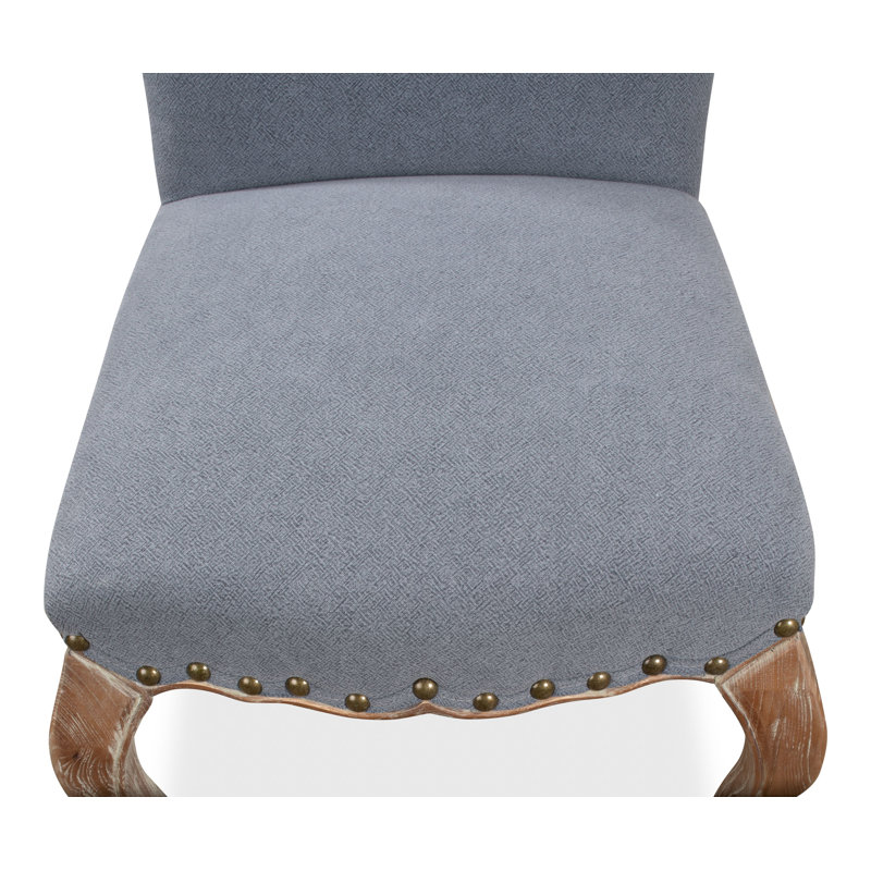 Thorne Blue Linen and Oak Upholstered Dining Chair (Set of 2)