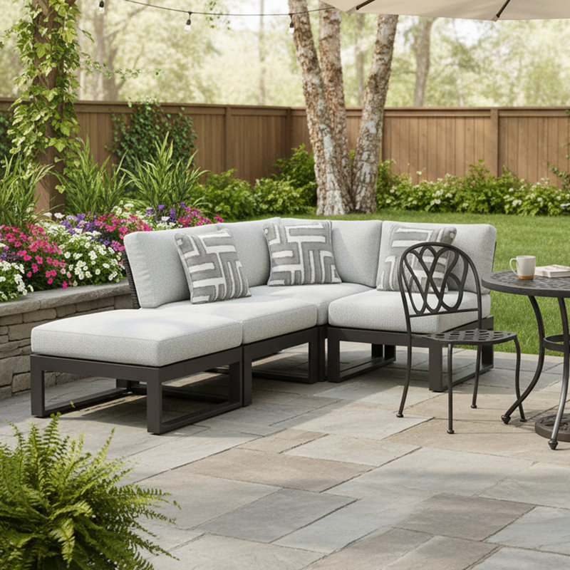 Canapé modulaire d'extérieur 4 pièces Jennings