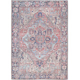 Tapis mauve intérieur / extérieur en coton marocain 8 pi 8 po x 12 pi marocain