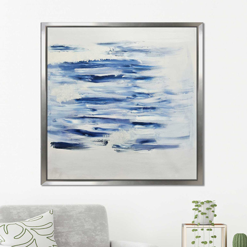 Out of the Blue (Hort) - imprimé, Cadre flottant argent, H 39,5 po x l 39,5 po x P 2 po