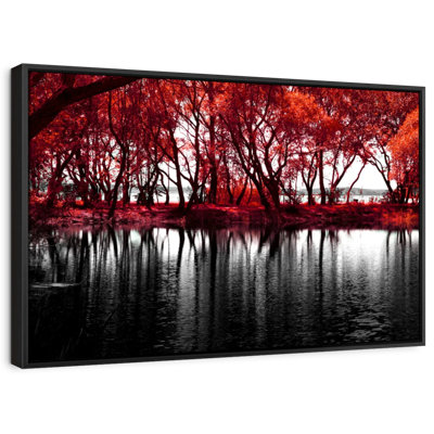 " Pop Lakeside Red Trees "