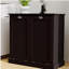 Armoire de trieur de linge à deux compartiments inclinable - noir