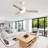 46 Inch Ceiling Fan With Lights 3 Abs Blades, 6-Speed Dc Motor Remote Control For Living Room-408029935-408029932