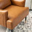 Fauteuil de style moderne du milieu du siÃ¨cle en simili cuir, avec pieds et poches latÃ©rales-1714309214