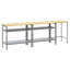 Set Of 3 Grey Steel, Medium Height-Adjustable