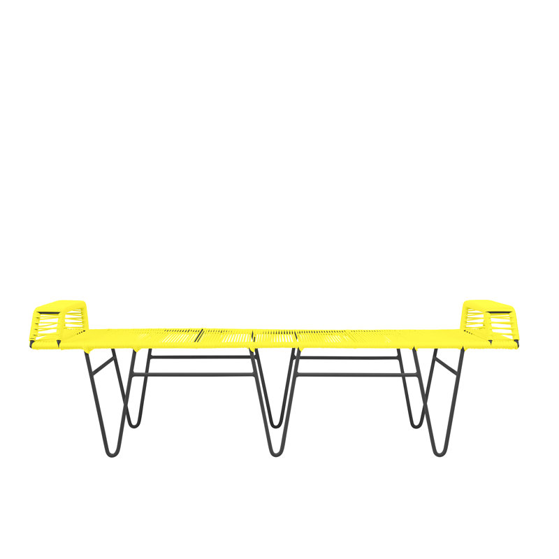 Banc d'intérieur / extérieur fait à la main Pelerin, Jaune, Blanc