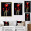 Cactus rouge et noir monolithe marron sur toile-270627075-270627078