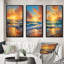 «Beach Photo Sunlit Horizons», 3 pièces-1109424879-1109424871