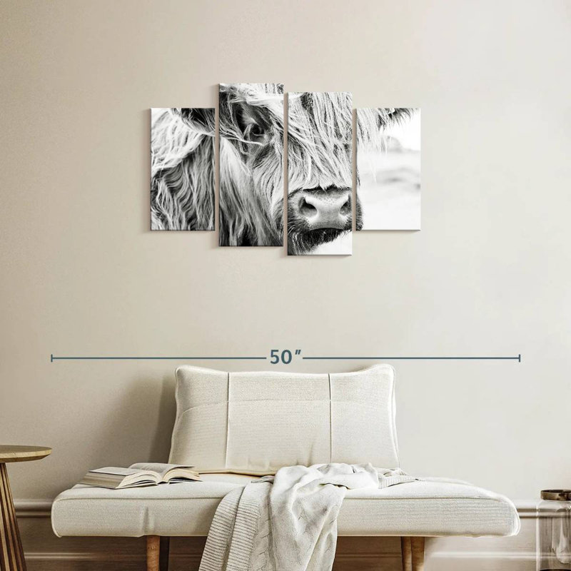 Long Haired Cow, 22" H x 36" W