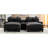 Grey 111" Sectional Upholstered With Two Removable , Double Cushion, Cup Holders, Ports And Storage Box Chenille 4 Pillows, Charging Hidden For Comfortable Living-260752464-260752467