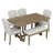 TREXM 6-Piece Farmhouse Dining Table Set, Rectangular Trestle Table And 4 Upholstered Chairs & Bench For Dining Room-1911140789