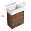 Petit meuble-lavabo flottant de 18 pouces avec lavabo simple, convenant à une petite salle de bain