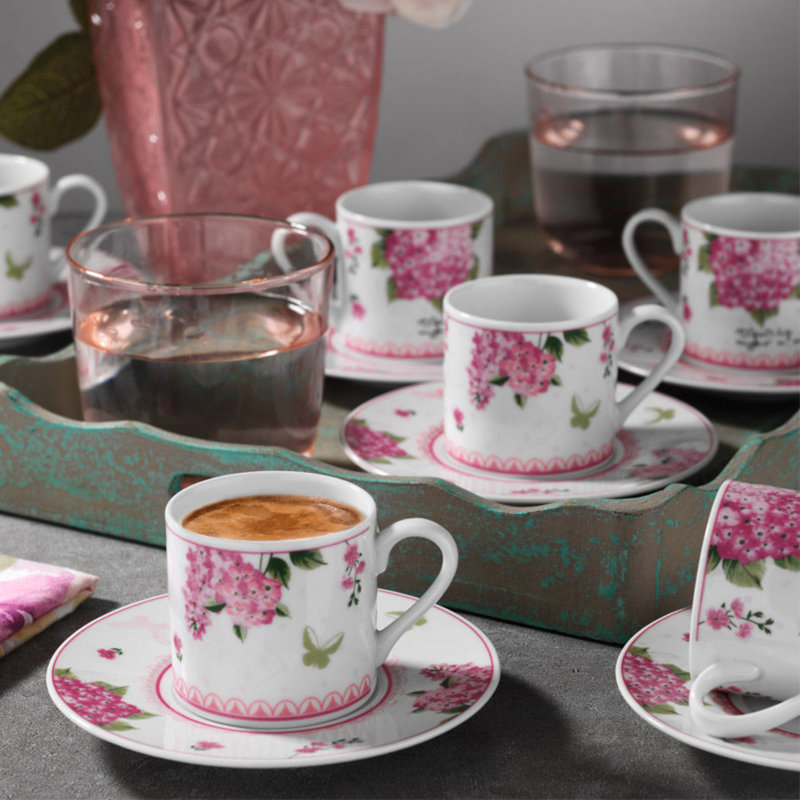 Porcelain Espresso Cup and Saucer
