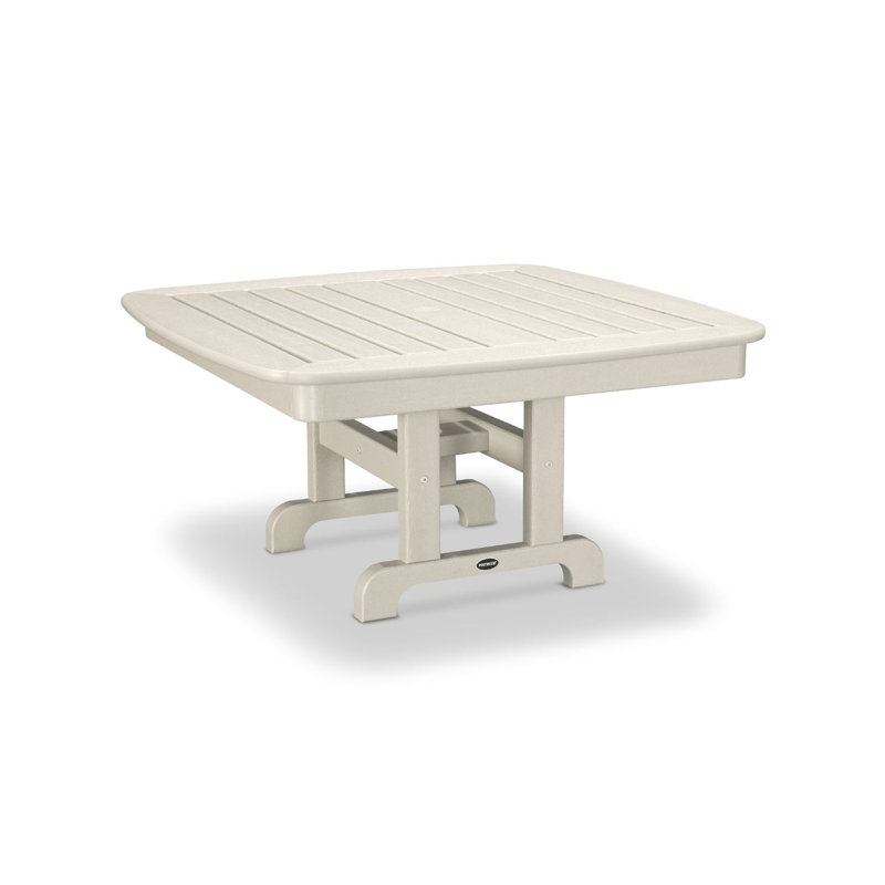 POLYWOOD Nautical Conversation Table, Sand, 37"