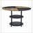 47.3-inch diameter modern splicing circular dining table - double-layer storage