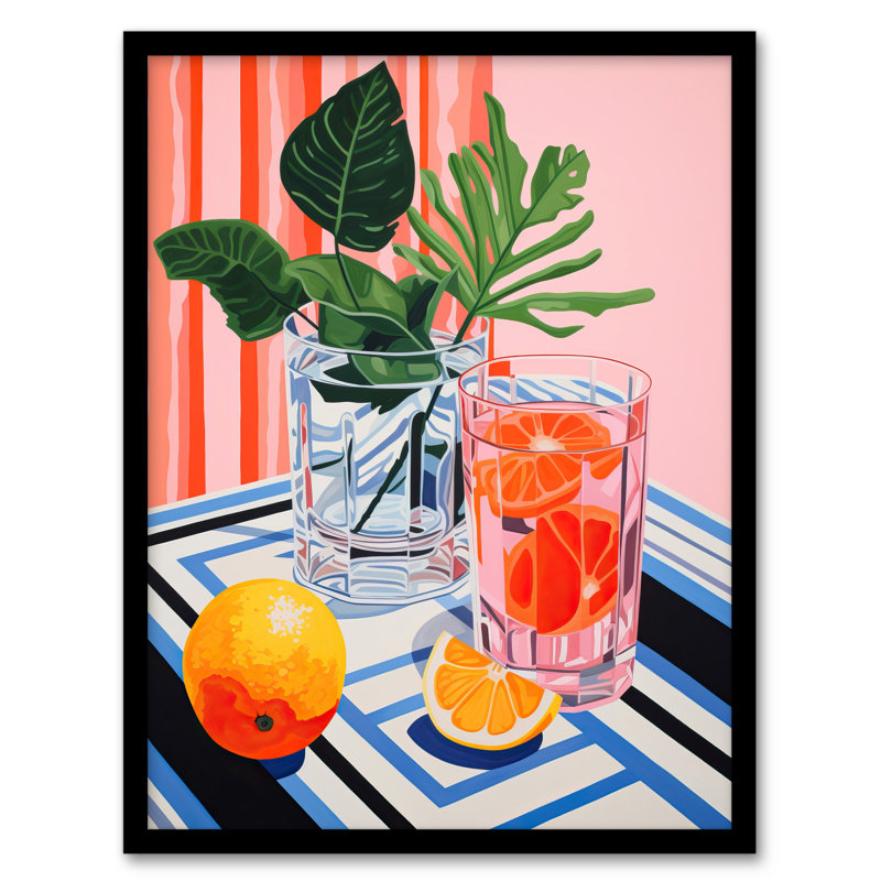 Refreshing Spritz Aperitif With Orange Slices Vibrant - Single Picture Frame Print