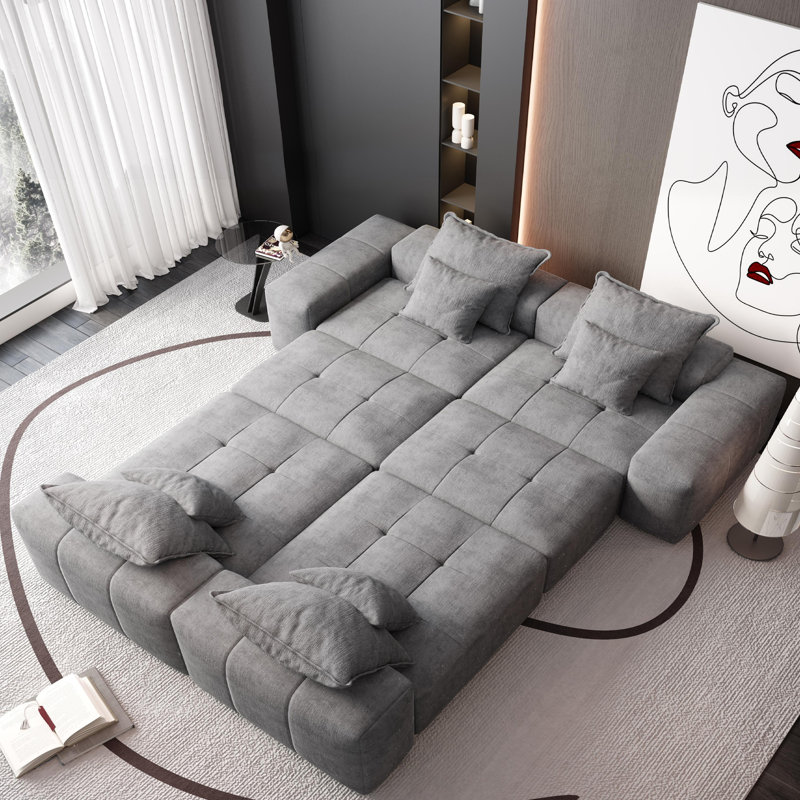 Upholstered 198.43 Sofa, Gray