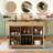 Kitchen Island With Drop Leaf, Wine Rack & Wheels