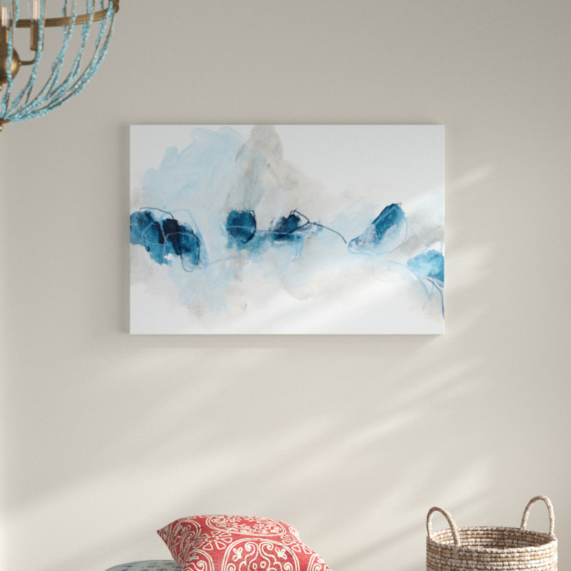 Geode Coast I by June Erica Vess - Wrapped Canvas Painting Print, 30cm H x 46cm W, Black Floater Framed