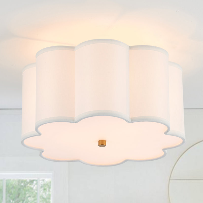Olinde Linen Blend Flush Mount