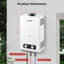Chauffe-eau extérieur portatif sans réservoir au propane CAMPLUX Pro 2,64 GPM 68 000 BTU avec affichage DEL