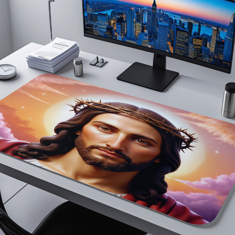 Polyester Desk Pad, 14.4x12.1