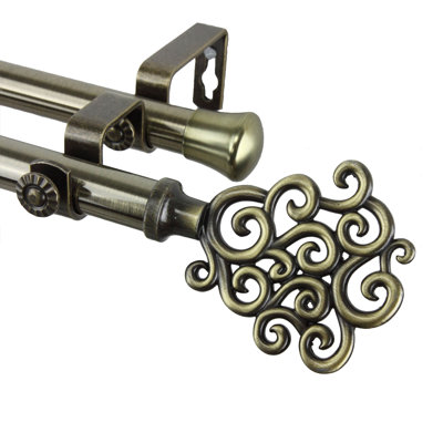 Tringle à rideaux double Clairville