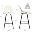 De comptoir en similicuir blanc et blanc pour bar maison - 25,5 po, de 2 espaces intérieurs modernes sans accoudoirs-2041800425