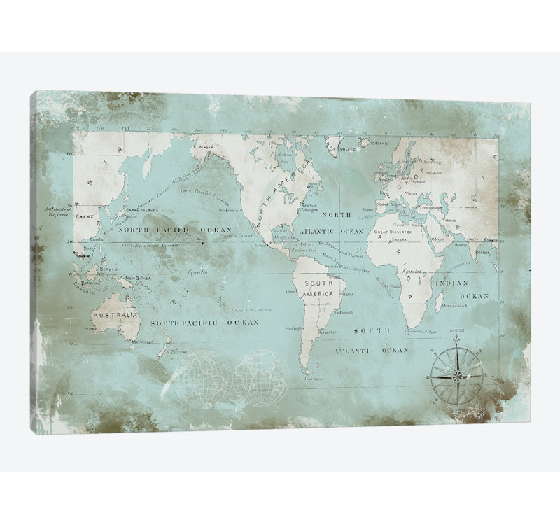 « ocean blue », impression sur toile, H 40 po x l 60 po x P 1,5 po, Toile tendue, Pas de tapis