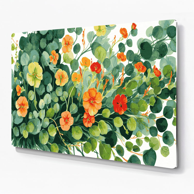 Art mural en métal légumes vert capucine