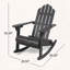 Chaise berçante Adirondack en bois d'acacia