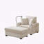 Fauteuil d'appoint 55 po surdimensionné avec repose-pieds et rangement, fauteuil d'appoint de base en velours côtelé confortable avec porte-gobelet, port de charge pour téléphone portable, fauteuil d'appoint inclinable de base-440893316