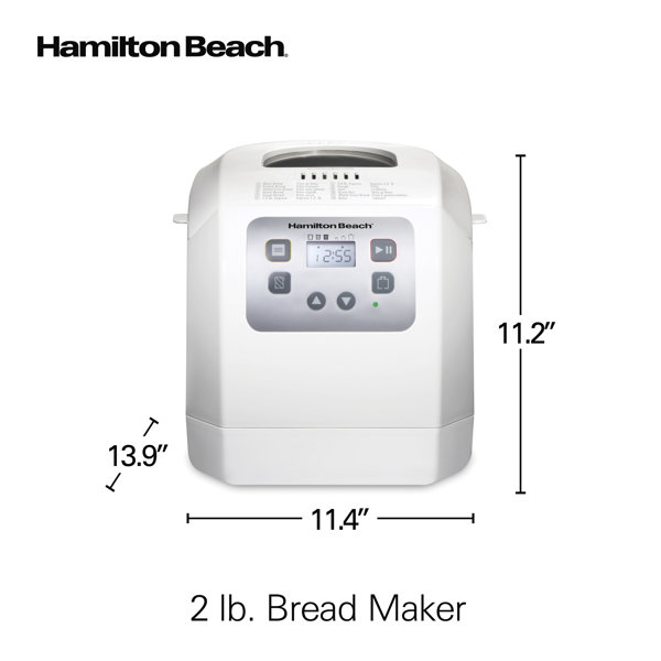 Hamilton Beach 2 Lb Digital Bread Maker, Programmable, 12 Settings